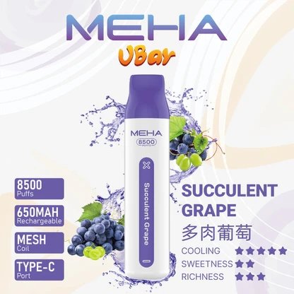MEHA VBar魅嗨小白條 8500口 650mAh 穩定電力支持 Mesh 科技還原冰爽果香層次 3% 丁鹽配方 台灣現貨:圖片 9